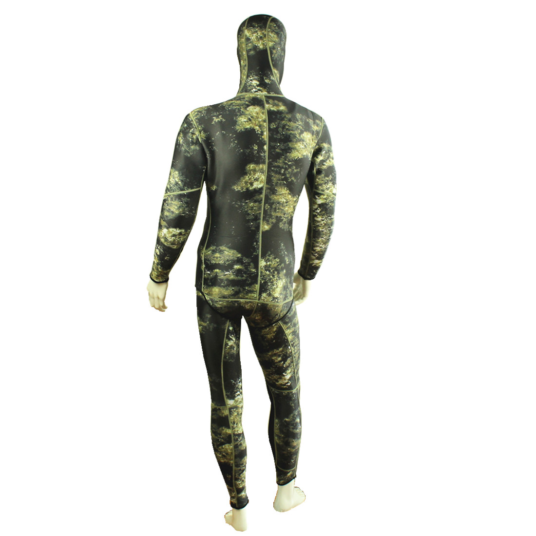 Combinaison de pêche sous-marine en deux pièces pour hommes, Camouflage 3MM, double nylon, couture aveuglante