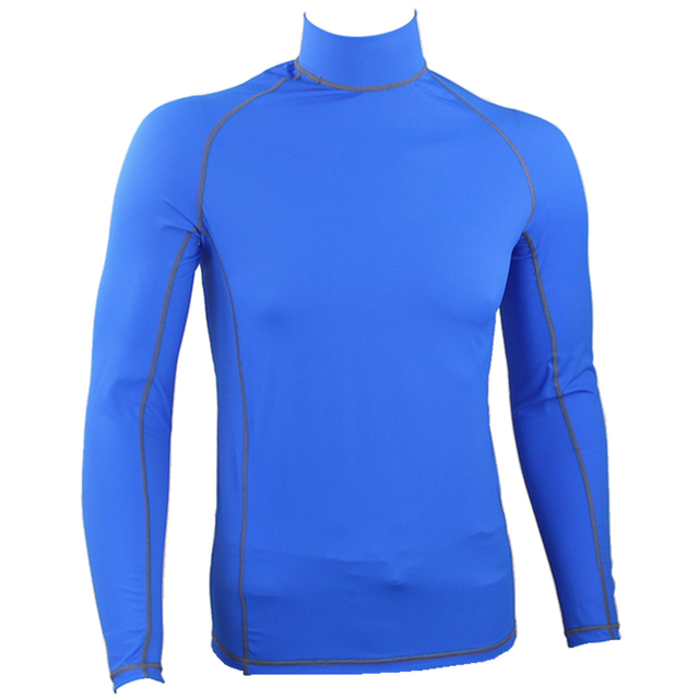 190 Sgm polyester UV 50+ MANCHES longues POUR HOMMES ET FEMMES COULEURS BLEU ROUGE BLANC RASH GUARD